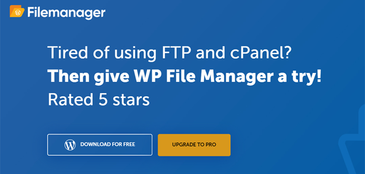 Item cover for download WP File Manager PRO Manage your WP files