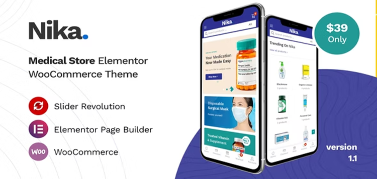 Item cover for download Nika - Medical Elementor WooCommerce Theme
