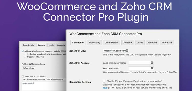Item cover for download Zoho CRM Connector Pro for WooCommerce