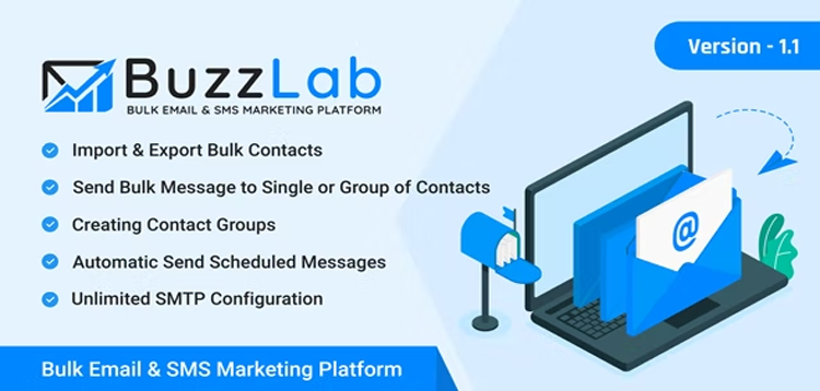 Item cover for download BuzzLab - Bulk Email And SMS Marketing Platform