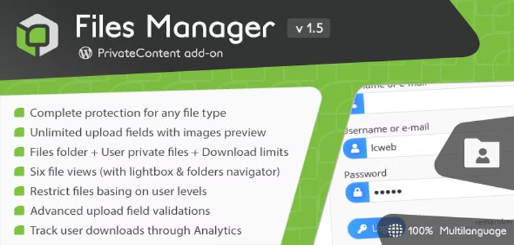 Item cover for download PrivateContent - Files Manager Add-on