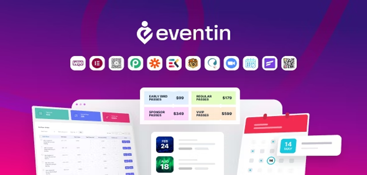 Item cover for download Eventin Pro - Event Manager, Event Calendar, Event Tickets for WooCommerce