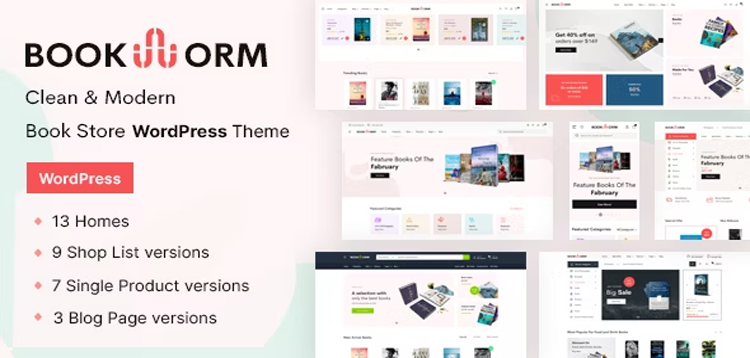 Item cover for download Bookworm - Bookstore & Bookshop WooCommerce Theme