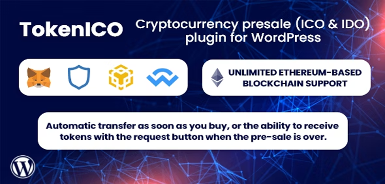 Item cover for download TokenICO - Cryptocurrency presale (ICO & IDO) plugin for WordPress