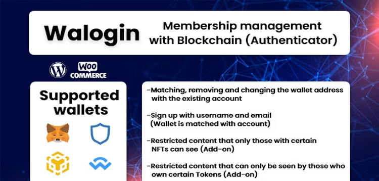 Item cover for download Walogin - Membership management with Blockchain (Authenticator)