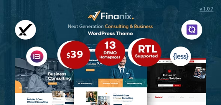 Item cover for download Finanix - Business WordPress Theme