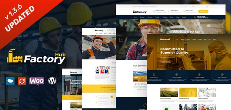 Item cover for download Factory HUB - Industry and Construction WordPress Theme