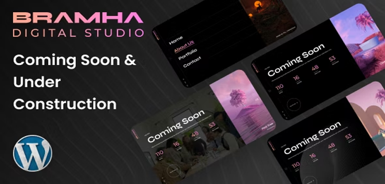 Item cover for download Coming Soon & Under Construction WordPress Theme - Bramha
