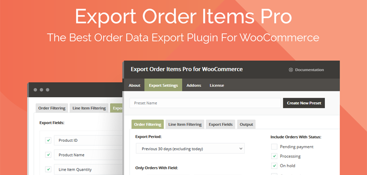 Item cover for download Export Order Items Pro