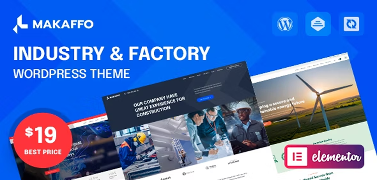Item cover for download Makaffo | Industry & Factory WordPress Theme