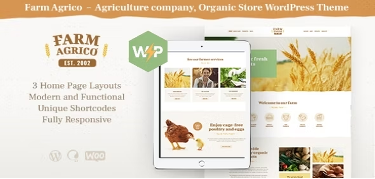 Item cover for download Farm Agrico | Agricultural Business & Organic Food WordPress Theme