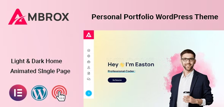 Item cover for download Ambrox - Personal Portfolio Resume Theme