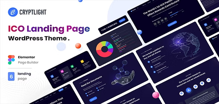 Item cover for download Cryptlight - ICO NFT AI Landing Page WordPress Theme