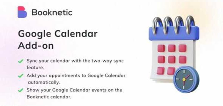 Item cover for download Google Calendar integration for Booknetic