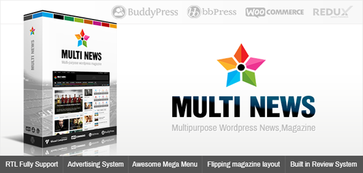 Item cover for download Multinews - Multi-purpose WordPress News,Magazine