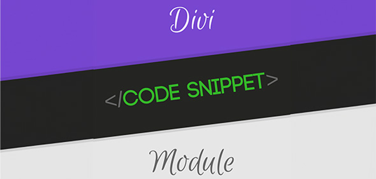 Item cover for download Divi Code Snippet Module