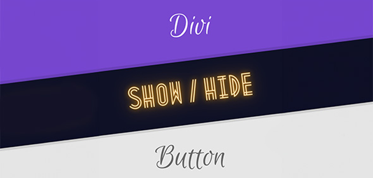 Item cover for download Divi Show / Hide Button Module