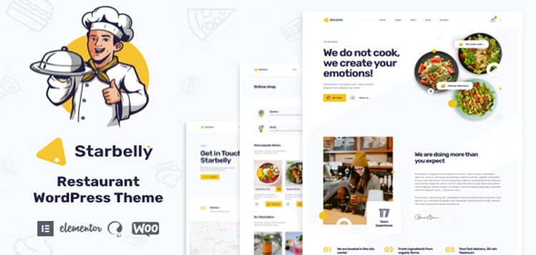 Item cover for download Starbelly - Restaurant & Cafe WordPress Theme