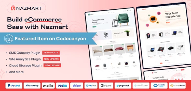 Item cover for download Nazmart – Multi-Tenancy eCommerce Platform (SAAS)