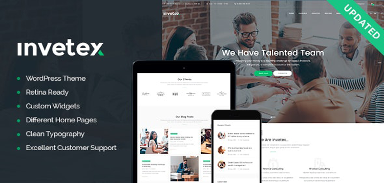 Item cover for download Invetex | Business Consulting & Investments WordPress Theme + RTL