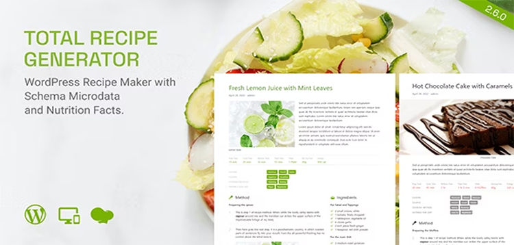 Item cover for download Total Recipe Generator - WordPress Recipe Maker with Schema and Nutrition Facts