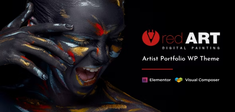 Item cover for download Red Art | Artist Portfolio WordPress Theme