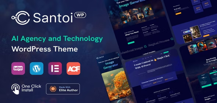 Item cover for download Santoi - AI Agency and Technology WordPress Theme