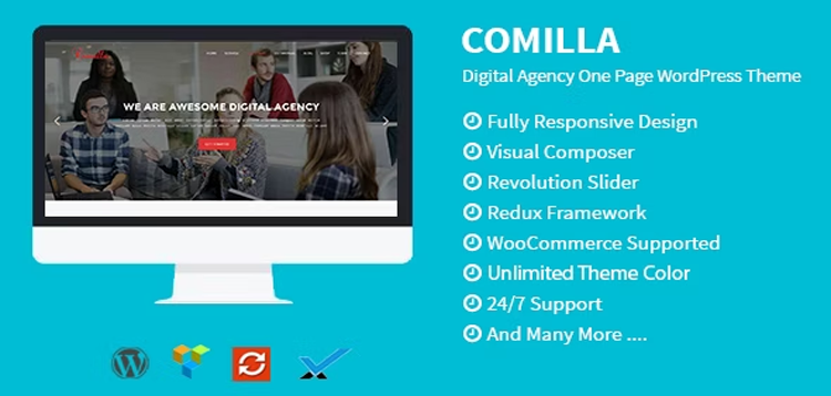 Item cover for download Comilla - Digital Agency One Page WordPress Theme