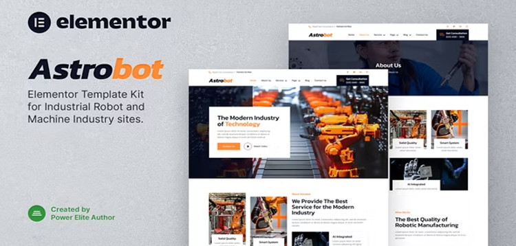 Item cover for download Astrobot – Industrial Robot & Machine Industry Elementor Template