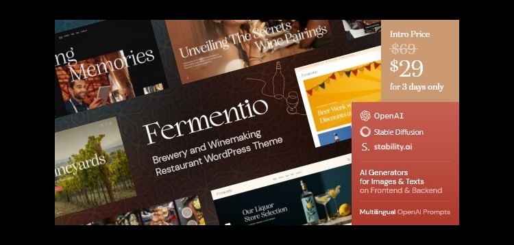 Item cover for download Fermentio — Brewery and Winemaking Restaurant WordPress Theme
