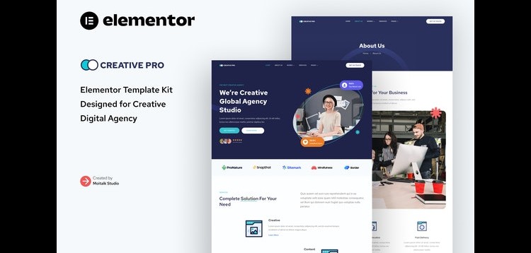 Item cover for download Creativepro - Creative Agency Studio Elementor Template Kit