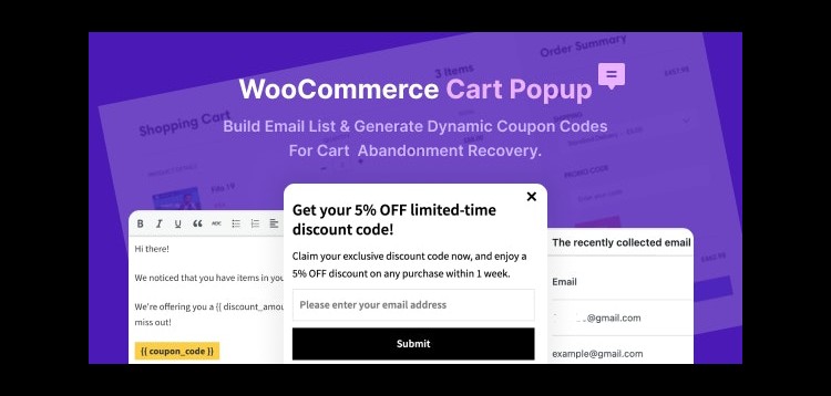 Item cover for download WooCommerce Cart Popup - For Cart Abandonment Recovery