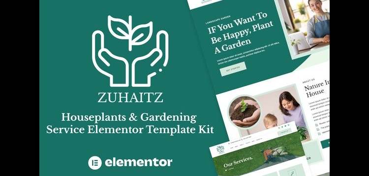 Item cover for download Zuhaitz - Houseplants & Gardening Service Elementor Template Kit