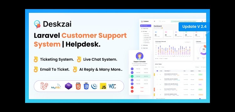Item cover for download Deskzai- Customer Support System | Helpdesk | Support Ticket