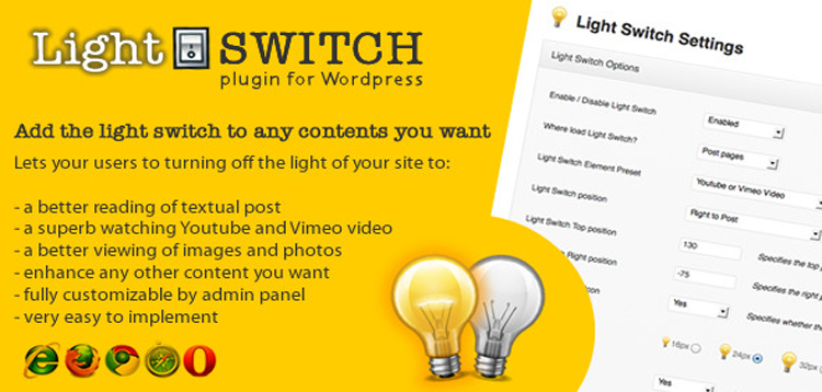 Item cover for download Light Switch - Plugin for Wordpress