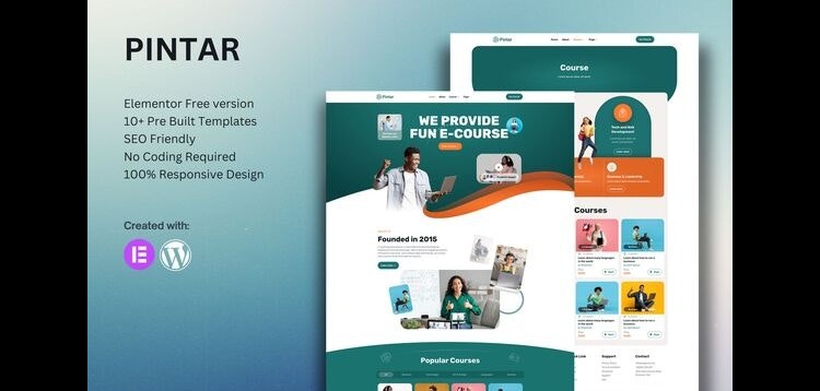 Item cover for download Pintar- Online Courses Elementor Template Kit