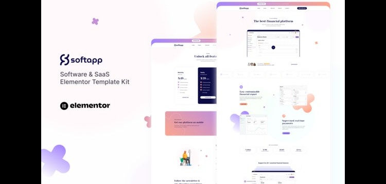 Item cover for download Softapp - Software & SaaS Elementor Template Kit