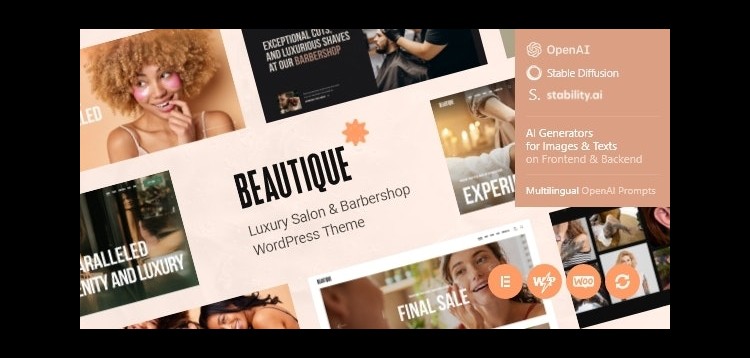 Item cover for download Beautique — Luxury Salon & Barbershop WordPress Theme
