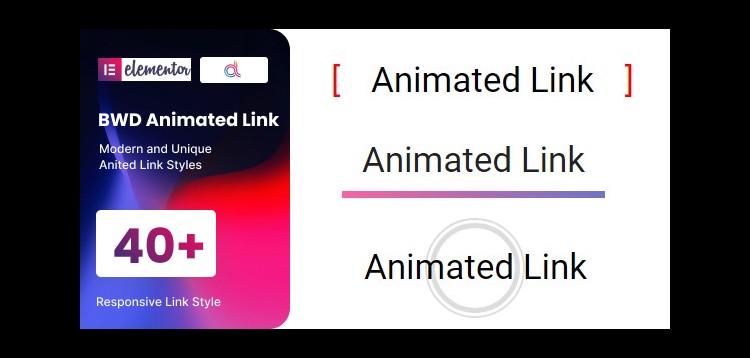 Item cover for download BWD Animated Link addon for elementor